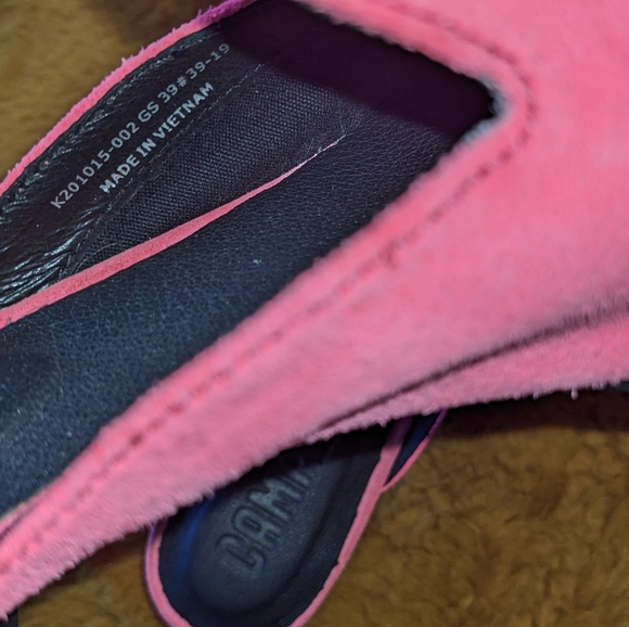 CAMPER Katie HOT PINK Nubuck slide - Picture 9 of 13